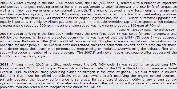 Duramax 6600 FAQ - TheDieselPage.com