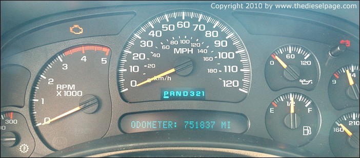 751,000 mile Duramax - Copyright 2010 - TheDieselPage.com